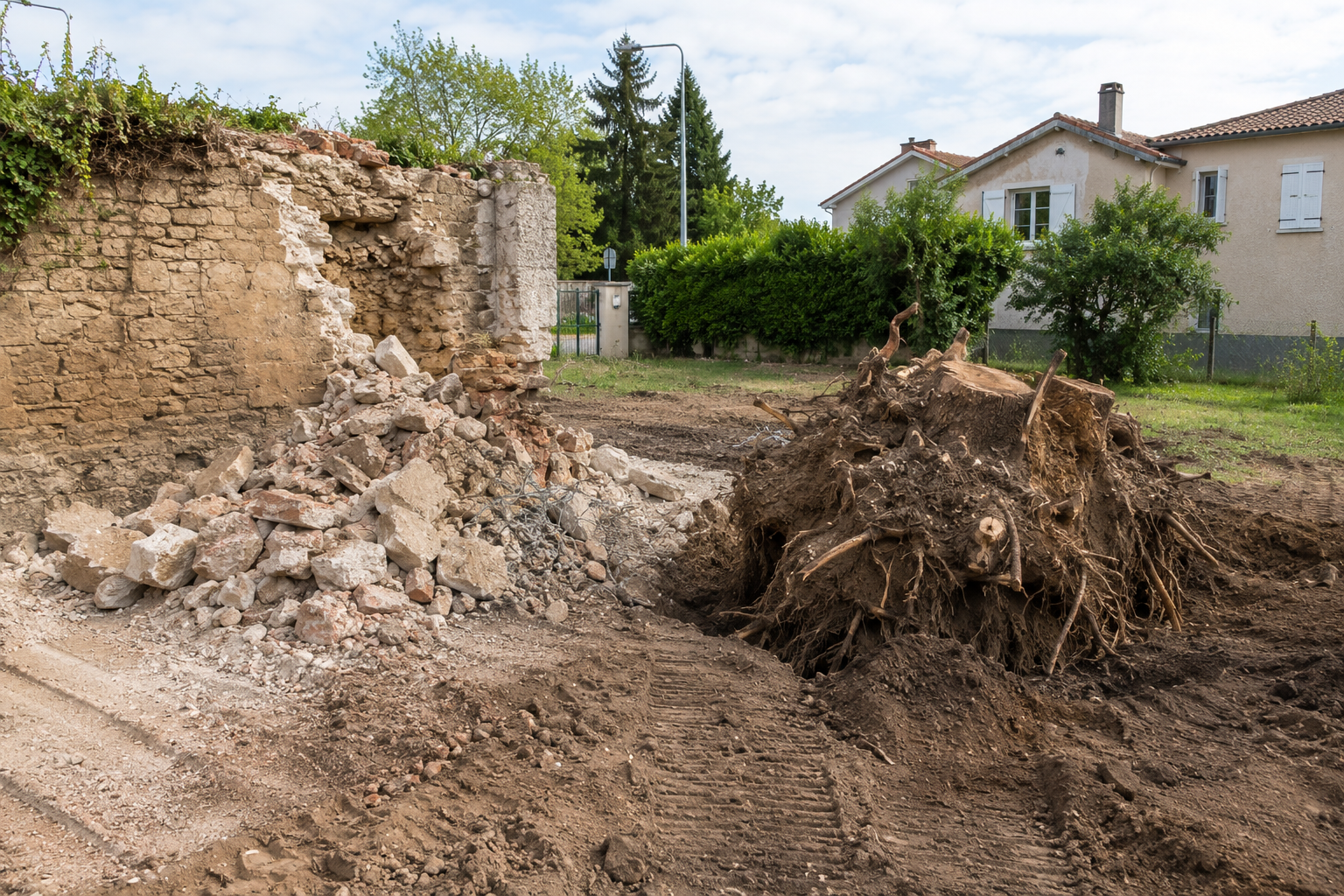 Souches et démolition
